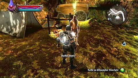 Nearby Shieldering Keep you will find a man pretending to be Oleandrer Sinclair M2(4) - Odarath II - p. 1 | Side missions - Side missions - Kingdoms of Amalur: Reckoning Game Guide & Walkthrough
