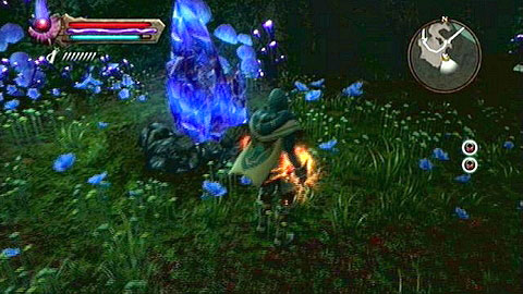 After reaching the marked area, use the Whistle again and attack the blue stone - Odarath II - p. 5 | Side missions - Side missions - Kingdoms of Amalur: Reckoning Game Guide & Walkthrough
