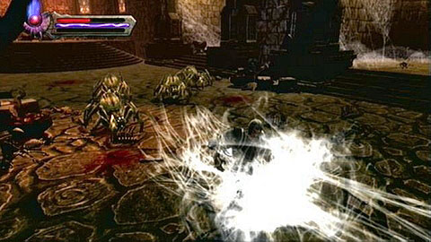However before youre able to take care of it, you will first need to defeat the group of spiders behind your back - Webwood - p. 2 | Side missions - Side missions - Kingdoms of Amalur: Reckoning Game Guide & Walkthrough