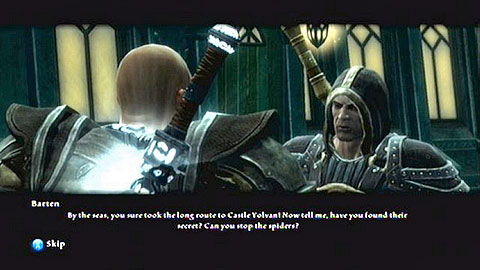 After finally getting out, head to Canneroc and speak to Garaner/Barten (defeating some more Spiders beforehand) - Webwood - p. 2 | Side missions - Side missions - Kingdoms of Amalur: Reckoning Game Guide & Walkthrough