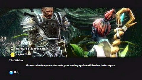 When youre done with the massacre, return to The Widow to collect your prize - Webwood - p. 2 | Side missions - Side missions - Kingdoms of Amalur: Reckoning Game Guide & Walkthrough