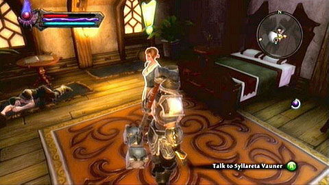 Syllareta Vauner, who can be found at Vauner House M6(3), will ask you to obtain 15 Poison Glands, required for creating healing potions - Webwood - p. 2 | Side missions - Side missions - Kingdoms of Amalur: Reckoning Game Guide & Walkthrough