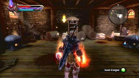After reaching the destination, enter the house on the farm and examine the body lying in the basement on the right to find the Jaycks Knife - Webwood - p. 2 | Side missions - Side missions - Kingdoms of Amalur: Reckoning Game Guide & Walkthrough