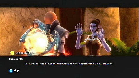 With the monster dead, return to the woman to collect your prize and therefore finish the mission - The Sidhe | Side missions - Side missions - Kingdoms of Amalur: Reckoning Game Guide & Walkthrough
