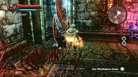 Inside the chamber in the east, where you fought Queen Belmaid and Dame Oleyn - Castle Windemere | Dalentarth Lorestones - Lorestones - Kingdoms of Amalur: Reckoning Game Guide & Walkthrough
