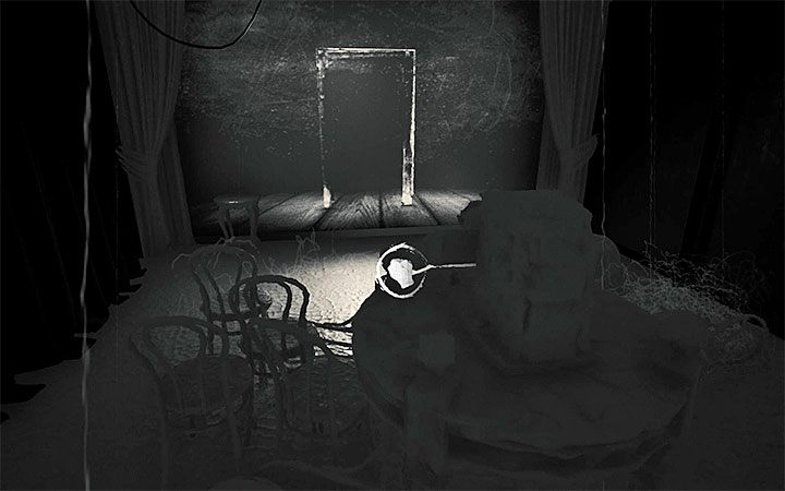 Im zweiten Teil des Rätsels muss der Spieler die Tür auf dem Bildschirm erscheinen lassen – Das zweite Projektor-Rätsel |  Layers of Fear 2-Rätsellösungen – Akt 2 – Die Jagd – Layers of Fear 2-Leitfaden