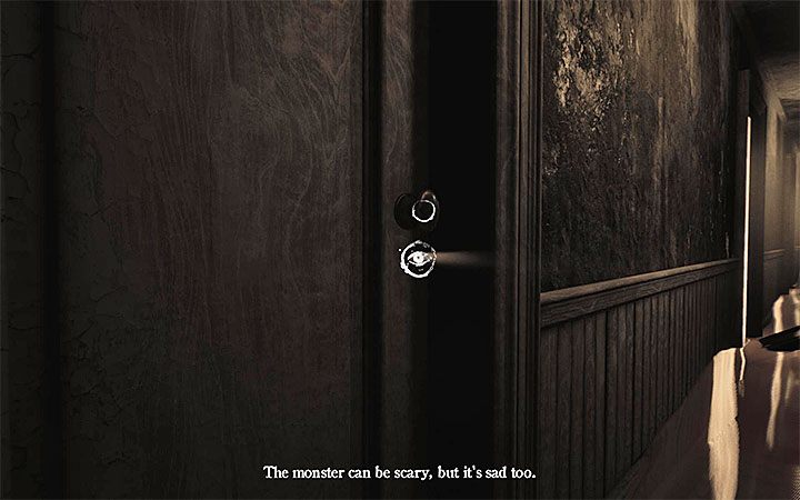 Gehen Sie zur linken Tür und schauen Sie durch das Schlüsselloch – Pot und die Schatten-Rätsel |  Layers of Fear 2-Rätsellösungen – Akt 3 – Bloody Roots – Layers of Fear 2-Leitfaden