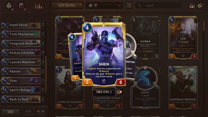 Each match begins with a so-called Mulligan phase where players select their cards - Demacia & Ionia - a good deck in Legends of Runeterra - Decks - Legends of Runeterra Guide