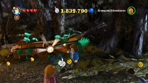 Der Xenophilius-Lovegood-Spielstein befindet sich in der Nähe des umgestürzten Baums – Harry Potter Jahre 5–7: Spielsteine ​​– Lager – Spielsteine ​​– LEGO Harry Potter Jahre 5–7 Leitfaden