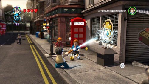 Finden Sie Graffiti (Lego-Kopf) auf der rechten Seite – Harry Potter Jahre 5–7: Spielsteine ​​– London, Teil 1 – Spielsteine ​​– LEGO Harry Potter Jahre 5–7 Leitfaden