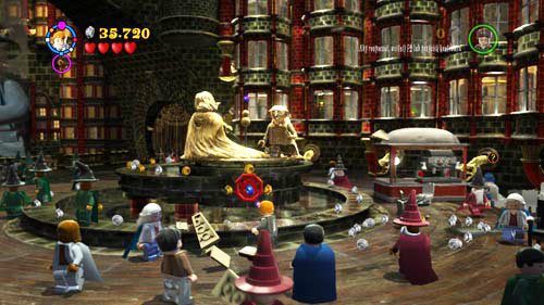 Nachdem Sie durch den Kamin gegangen sind, gehen Sie nach rechts, wo Sie einen Brunnen sehen werden – Harry Potter Jahre 5–7: Dunkle Zeiten, Teil 2 – Jahr 5 – LEGO Harry Potter Jahre 5–7 Leitfaden