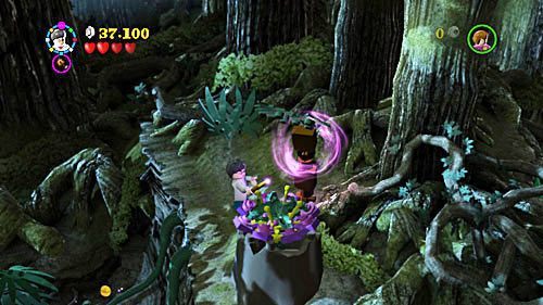 Nähern Sie sich der farbigen Pflanze und neigen Sie die Blätter mit dem WL-Zauber – Harry Potter Jahre 5–7: Ein Riesenvirtuose – Jahr 5 – LEGO Harry Potter Jahre 5–7 Leitfaden