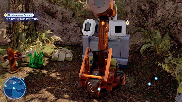 To choose the path on the left, you need to construct the object on the left - Wooden Hammer - LEGO Skywalker Saga: The Chewbacca Defence - walkthrough - Episode 6 - Return of the Jedi - LEGO Skywalker Saga Guide