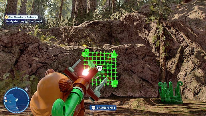 Choose Wicket and craft a Net Launcher - LEGO Skywalker Saga: The Chewbacca Defence - walkthrough - Episode 6 - Return of the Jedi - LEGO Skywalker Saga Guide