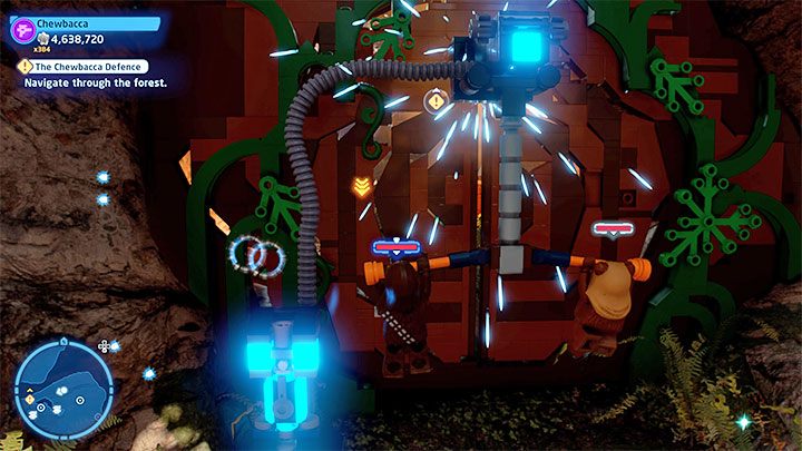 In the next location, destroy the objects nearby to find a source of energy and place it in the appropriate slot - LEGO Skywalker Saga: The Chewbacca Defence - walkthrough - Episode 6 - Return of the Jedi - LEGO Skywalker Saga Guide
