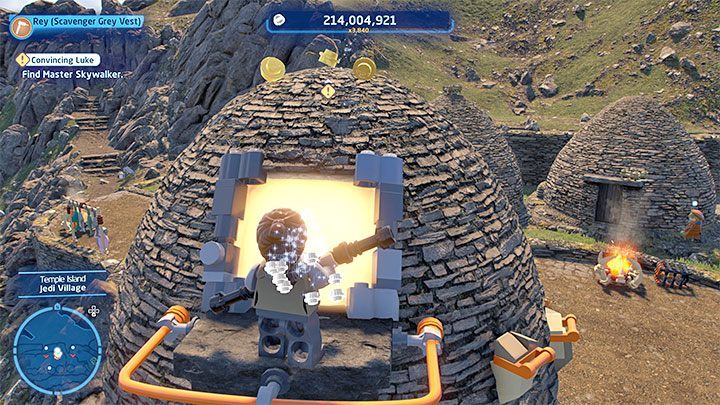 After completing the second level the game will take you to the Ahch-To temple island where you'll play as Rey - LEGO Skywalker Saga: No Snoke Without Fire - walkthrough - Episode 8 - The Last Jedi - LEGO Skywalker Saga Guide