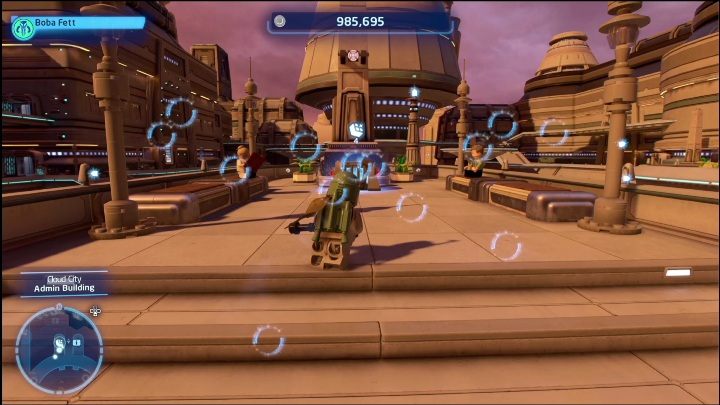 In the central part of the city, there is a brick locked in a chest - LEGO Skywalker Saga: Cloud City - list of all puzzles - Bespin - LEGO Skywalker Saga Guide