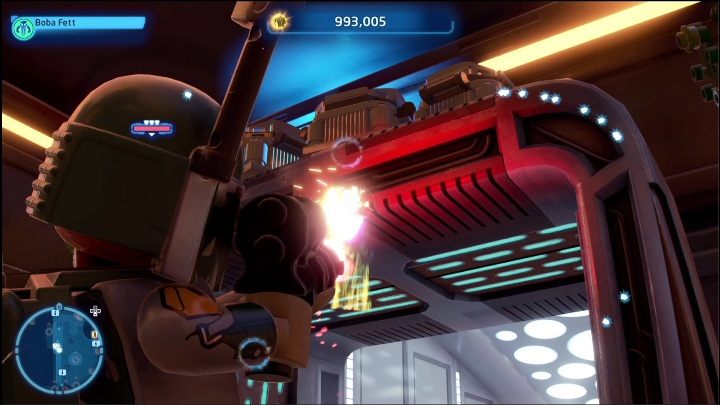 This brick is above the entrance to the building - LEGO Skywalker Saga: Cloud City - list of all puzzles - Bespin - LEGO Skywalker Saga Guide