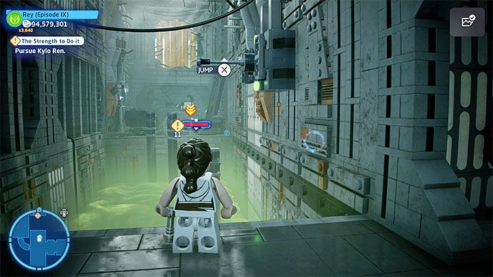 BB-8 must help Rey get to the other side of the pit - LEGO Skywalker Saga: Kylo Ren - boss, how to beat? - Bosses - LEGO Skywalker Saga Guide