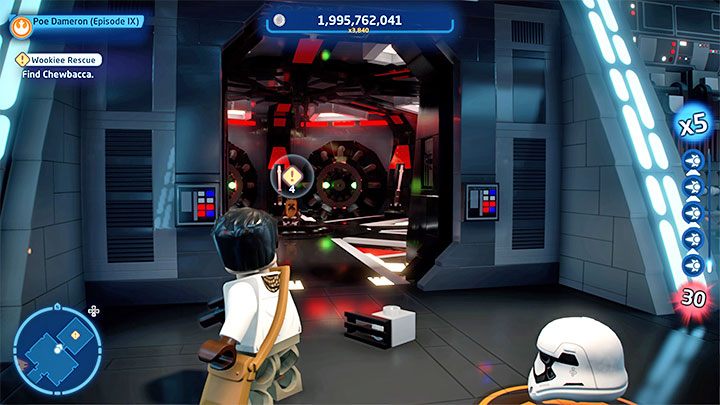 Keep walking to the blue circle, where new cut-scenes will play - LEGO Skywalker Saga: The Strength To Do It - walkthrough - Episode 9 - The Rise of Skywalker - LEGO Skywalker Saga Guide