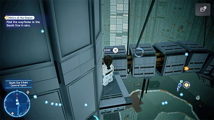The remaining climbing section can be completed by any character, but playing as Rey should speed it up - LEGO Skywalker Saga: The Strength To Do It - walkthrough - Episode 9 - The Rise of Skywalker - LEGO Skywalker Saga Guide