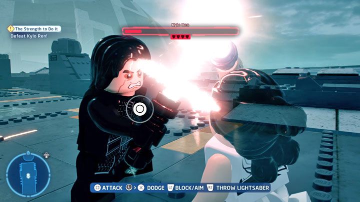 During the third phase you must deplete the boss's health bar three times - LEGO Skywalker Saga: The Strength To Do It - walkthrough - Episode 9 - The Rise of Skywalker - LEGO Skywalker Saga Guide