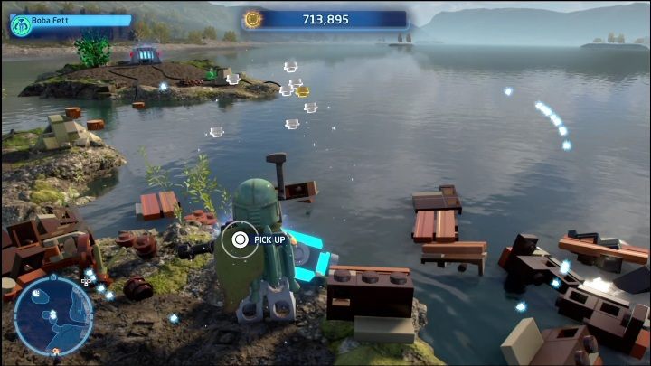 The brick is in a chest, on a small island - LEGO Skywalker Saga: Mazs Castle - list of all puzzles - Takodona - LEGO Skywalker Saga Guide