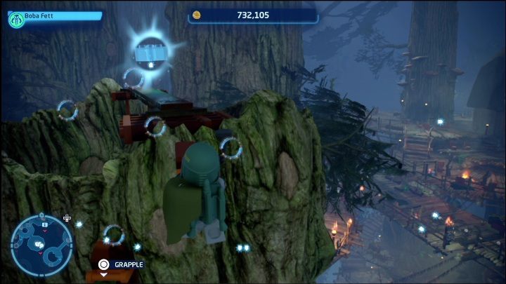 Another brick is at the top of the tree - LEGO Skywalker Saga: Ewok Village - list of all puzzles - Endor - LEGO Skywalker Saga Guide