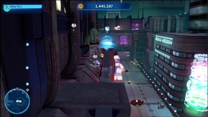 This brick is on the outside of the building - LEGO Skywalker Saga: Uscru District - list of all puzzles - Coruscant - LEGO Skywalker Saga Guide