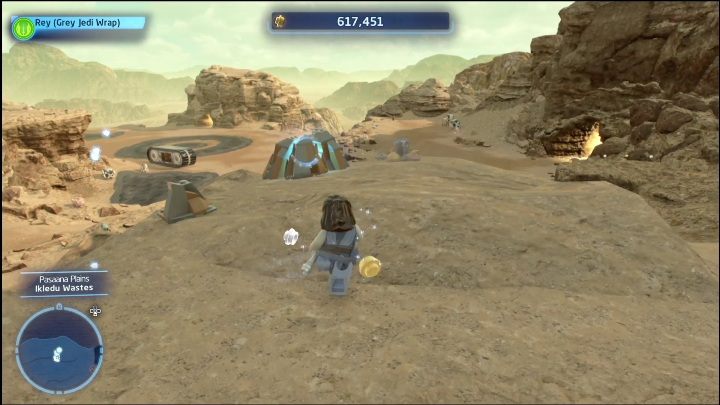 The brick is located in the northern part of the region, hidden in the rock - LEGO Skywalker Saga: Forbidden Valley - list of all puzzles - Pasaana - LEGO Skywalker Saga Guide