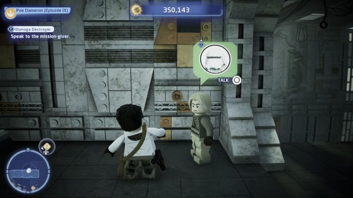 Talk to the quest giver in the ruins of Death Star II and accept the mission - LEGO Skywalker Saga: Dianoga Destroyer - walkthrough - Kef Bir - Disaster site - LEGO Skywalker Saga Guide