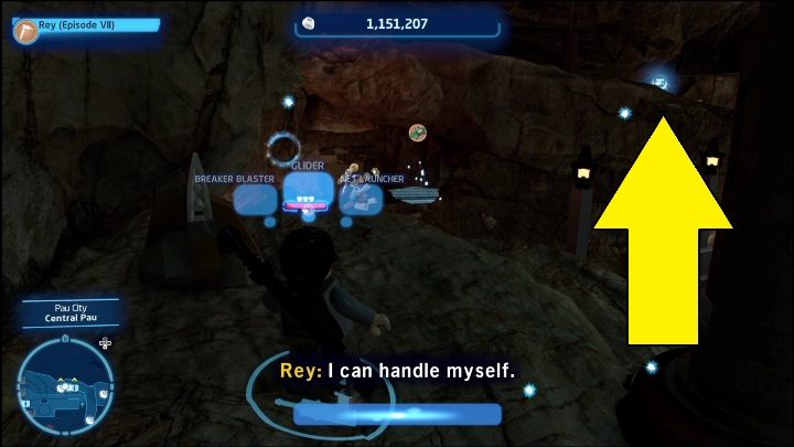 This brick can be found on a rock - LEGO Skywalker Saga: Pau City - list of all puzzles - Utapau - LEGO Skywalker Saga Guide