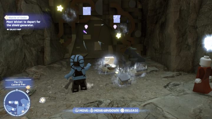 The puzzle will be unlocked after getting all the stones during the Rock Music side mission - LEGO Skywalker Saga: Pau City - list of all puzzles - Utapau - LEGO Skywalker Saga Guide