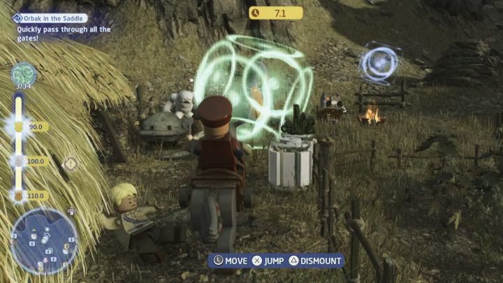 The trial is about completing all 34 gates one after another as quickly as possible - LEGO Skywalker Saga: Kef Bir - trials, walkthrough - Trials - LEGO Skywalker Saga Guide