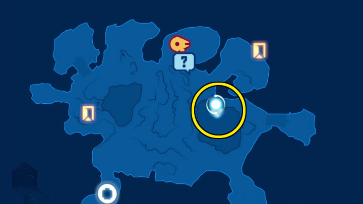 Focus on the eastern water reservoir in the swamps marked in the screenshot, i - LEGO Skywalker Saga: Wheres the Wookiee? - list of all (part 1) - Challenges - LEGO Skywalker Saga Guide