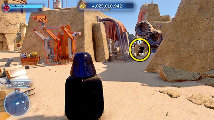 You will find the Wookiee you are looking for, standing between the buildings (the screenshot above) - LEGO Skywalker Saga: Wheres the Wookiee? - list of all (part 2) - Challenges - LEGO Skywalker Saga Guide