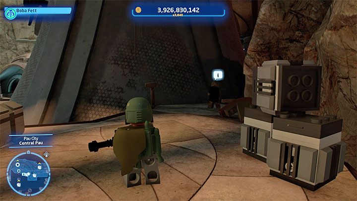 The Wookiee is standing in a dimly lit area next to a few chests - LEGO Skywalker Saga: Wheres the Wookiee? - list of all (part 2) - Challenges - LEGO Skywalker Saga Guide