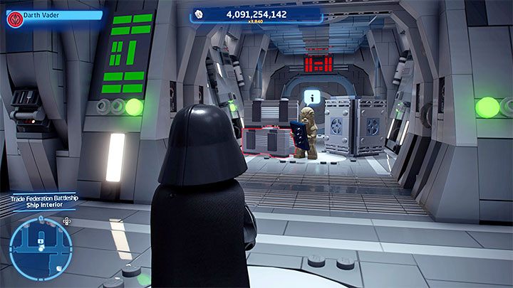After boarding the Trade Federation Battleship, reach the short corridor in its southern part - LEGO Skywalker Saga: Wheres the Wookiee? - list of all (part 2) - Challenges - LEGO Skywalker Saga Guide