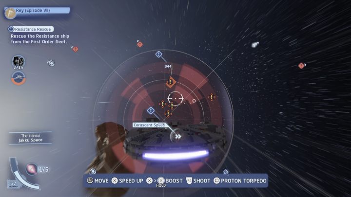 Accept the quest from the NPC in the space of the local planet Jakku - LEGO Skywalker Saga: Resistance Rescue - walkthrough - Jakku - local space - LEGO Skywalker Saga Guide