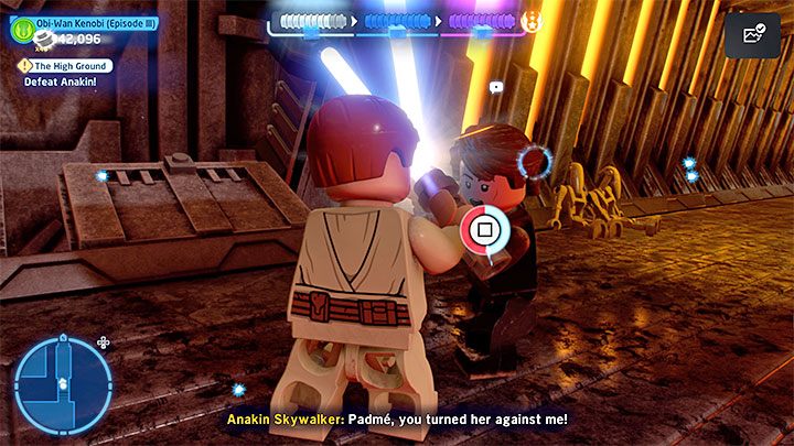 You have to deplete the boss of the first health bar - LEGO Skywalker Saga: Anakin Skywalker - boss, how to defeat? - Bosses - LEGO Skywalker Saga Guide