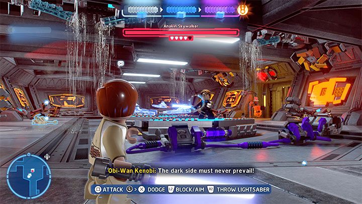 Both paths described above lead to the same place - you will reach a room where you have to fight Anakin for the second time - LEGO Skywalker Saga: Anakin Skywalker - boss, how to defeat? - Bosses - LEGO Skywalker Saga Guide
