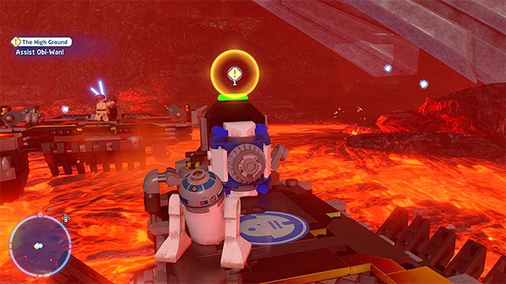 At the end of the level, Obi-Wan will have to use the help of accompanying droids - LEGO Skywalker Saga: Anakin Skywalker - boss, how to defeat? - Bosses - LEGO Skywalker Saga Guide