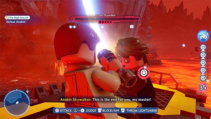 That leaves the last, sixth fight with Anakin to complete - LEGO Skywalker Saga: Anakin Skywalker - boss, how to defeat? - Bosses - LEGO Skywalker Saga Guide