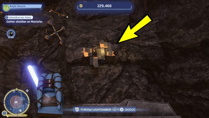 Fly to the Mining Complex on the planet Mustafar and visit all exploration areas - LEGO Skywalker Saga: Wheelbarrow Woes - walkthrough - Ahch-To - Island with a temple - LEGO Skywalker Saga Guide