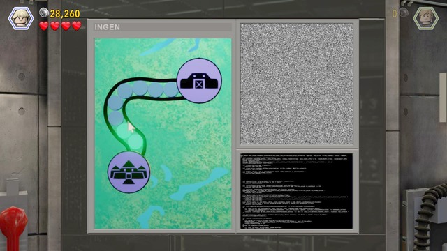 As Murphy, approach the running computer and hack into the system - Visitor center | Jurassic Park - walkthrough - Jurassic Park - walkthrough - LEGO Jurassic World Game Guide & Walkthrough