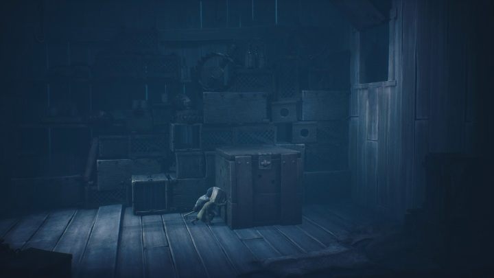 Once you are inside, start pushing the chest - Little Nightmares 2: Escaping the Hunter - walkthrough - Chapter 1 - Forest - Little Nightmares 2 Guide