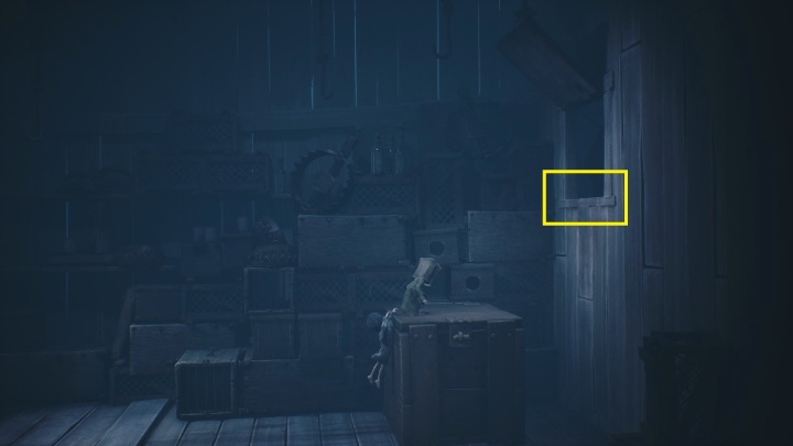 Jump from the chest into the hole in the wall; you can easily reach it if you jump up - Little Nightmares 2: Escaping the Hunter - walkthrough - Chapter 1 - Forest - Little Nightmares 2 Guide