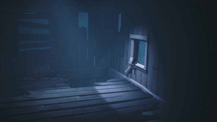 In the end, you will have to jump out the window to save your life - Little Nightmares 2: Escaping the Hunter - walkthrough - Chapter 1 - Forest - Little Nightmares 2 Guide
