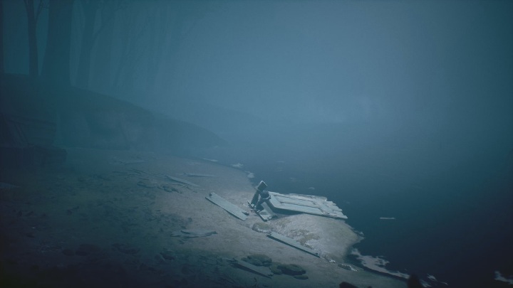 In order to proceed to the next chapter, you must swim across a body of water - Little Nightmares 2: Escaping the Hunter - walkthrough - Chapter 1 - Forest - Little Nightmares 2 Guide