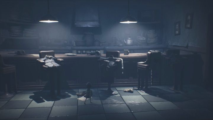 You'll get to a bar that has a lot of clothes in it, but nothing you can interact with - Little Nightmares 2: The Road to the Orphanage - walkthrough - Chapter 2 - Orphanage - Little Nightmares 2 Guide